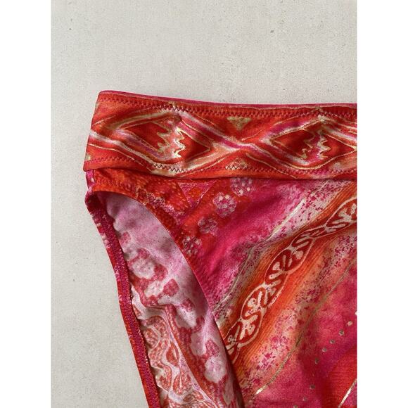 Gottex Vintage Swim High Waist Multicolor Metallic Print Swimwear - Picture 3 of 9